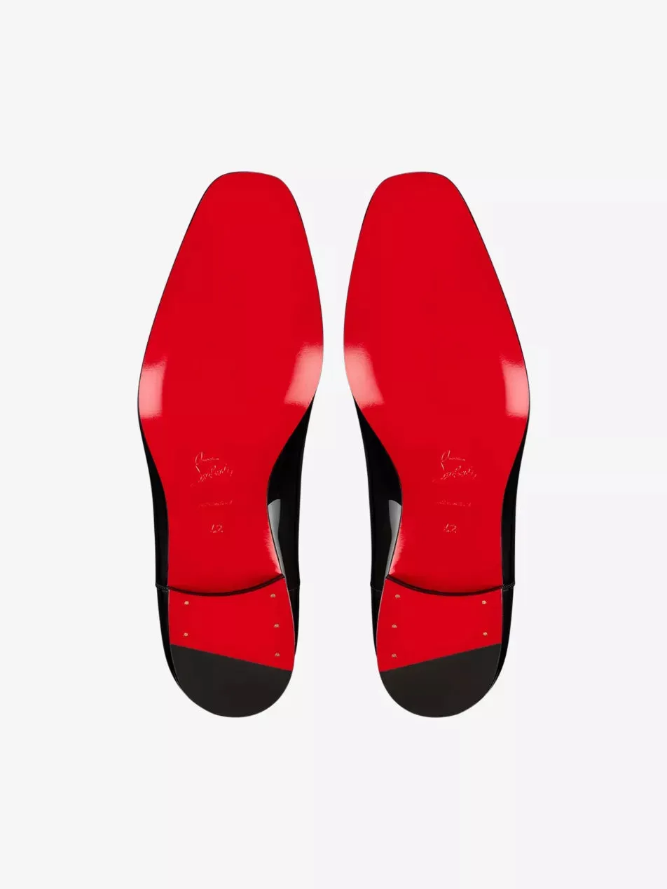$1,050 CHRISTIAN LOUBOUTIN - *GREG ON* Black Patent Leather Loafers - 10.5 US (43.5)