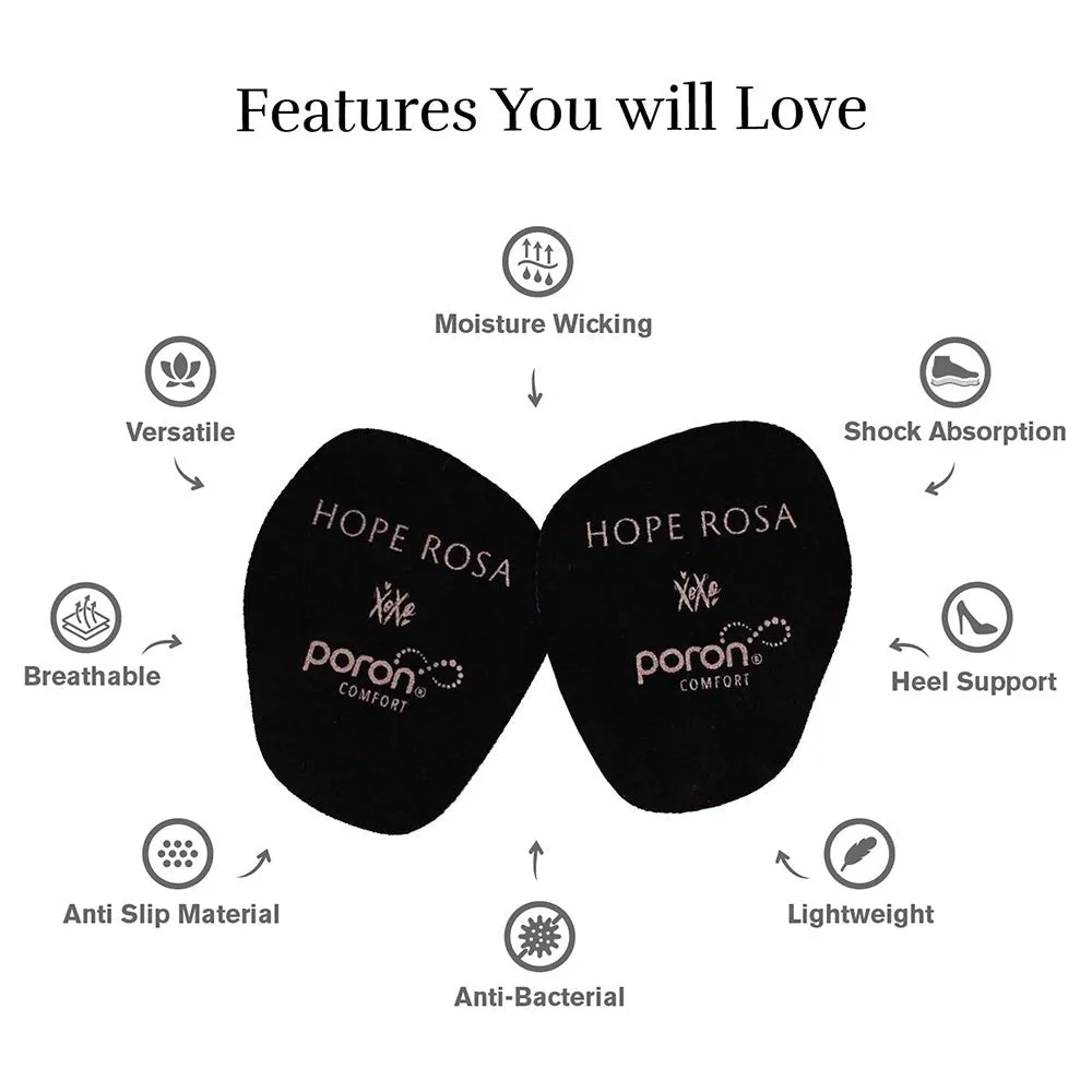 2-Pair Cushion Insoles Sole Spots - Black