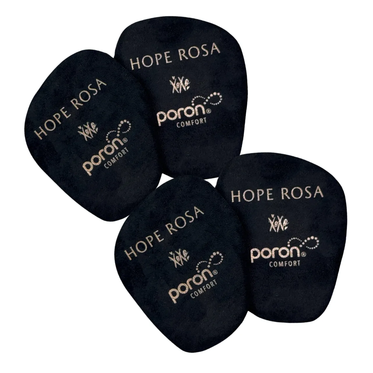 2-Pair Cushion Insoles Sole Spots - Black