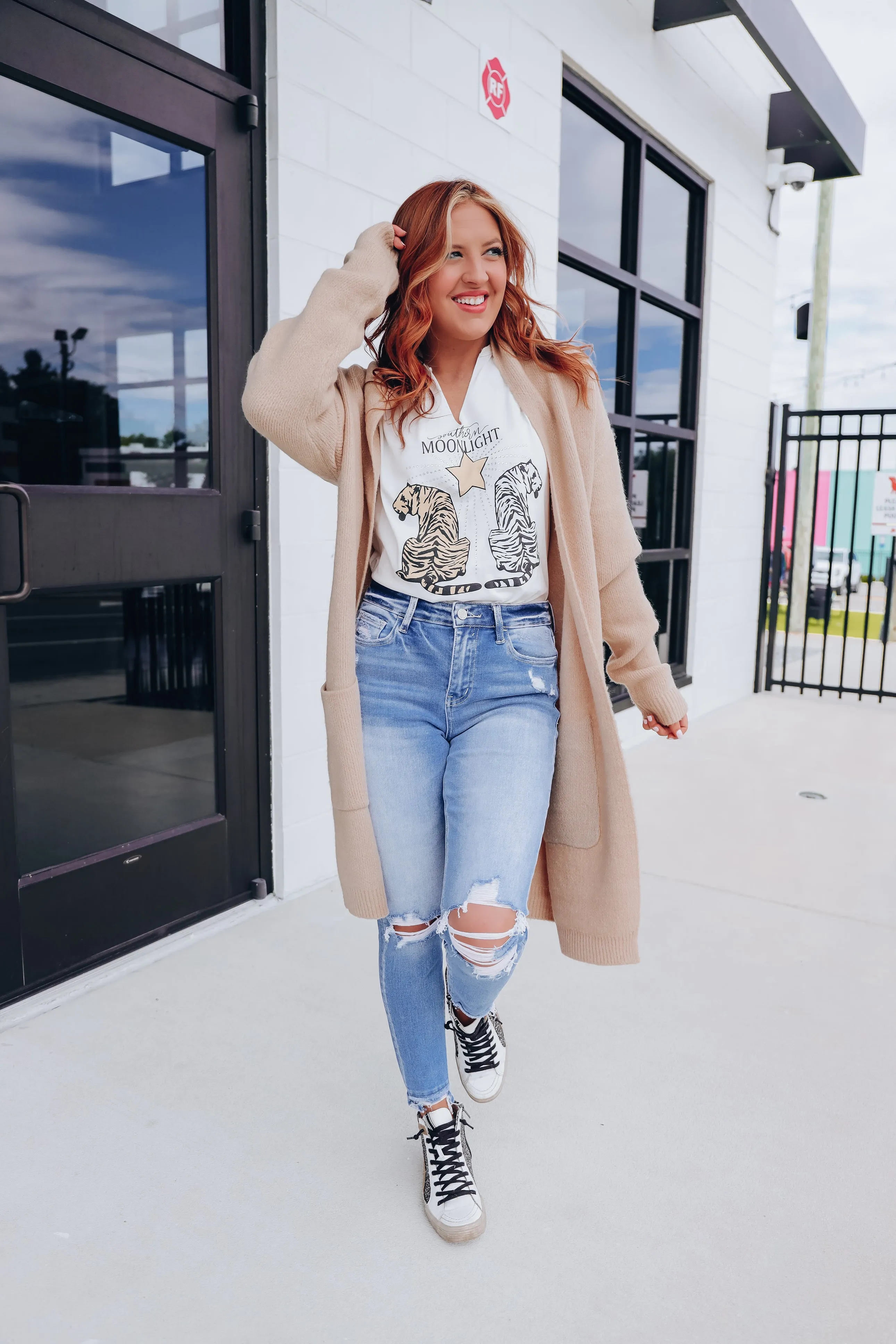 Autumn's Favorite Longline Cardigan - Beige
