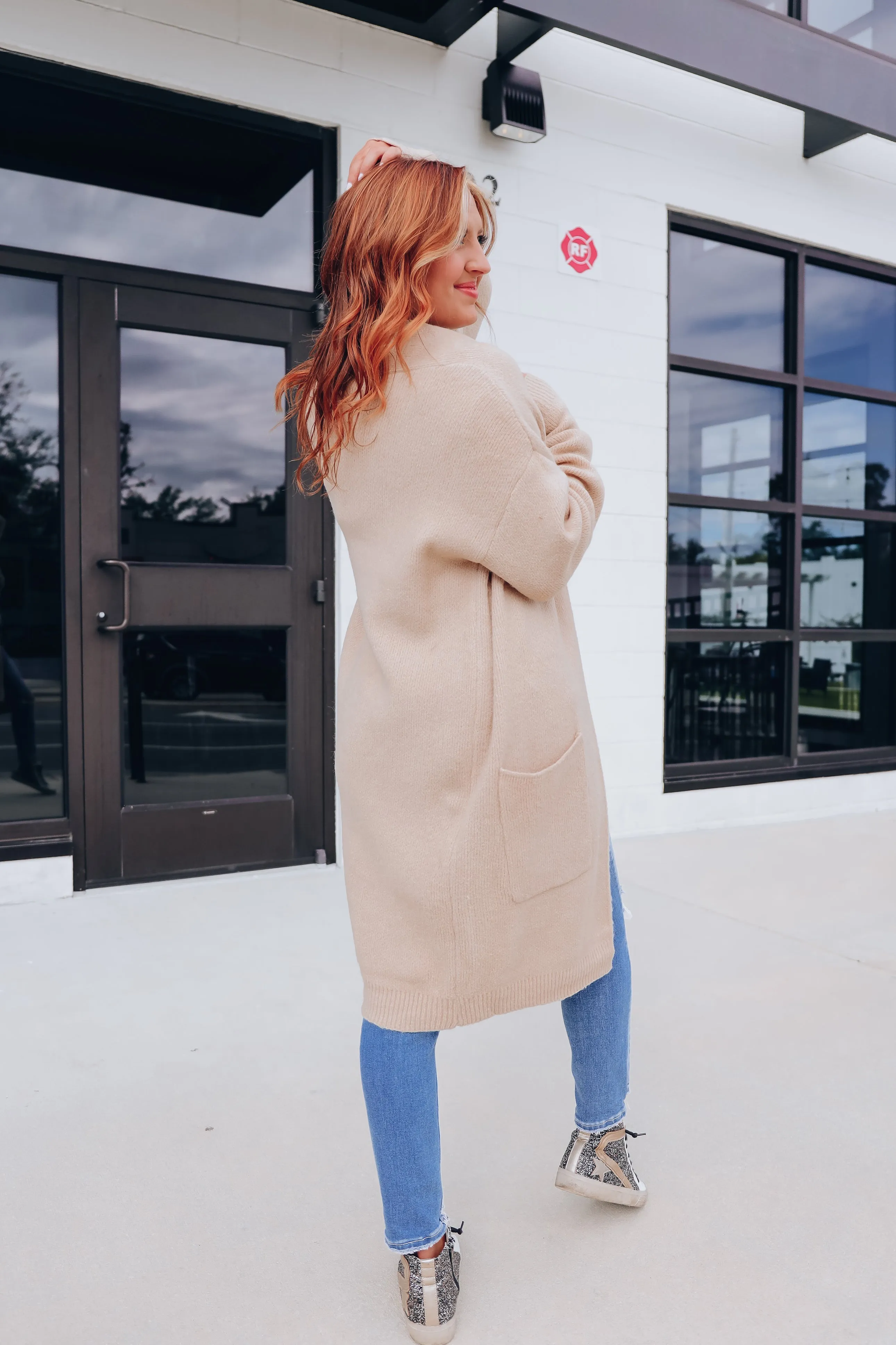 Autumn's Favorite Longline Cardigan - Beige