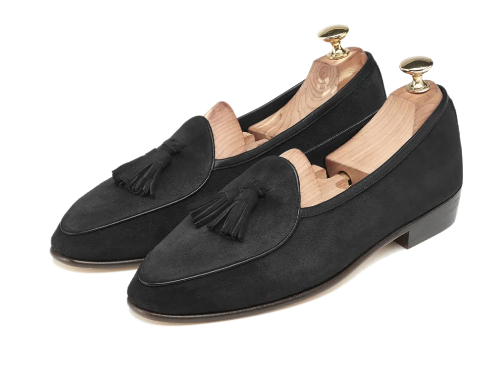 Black Sagan Grand Suede Tassels