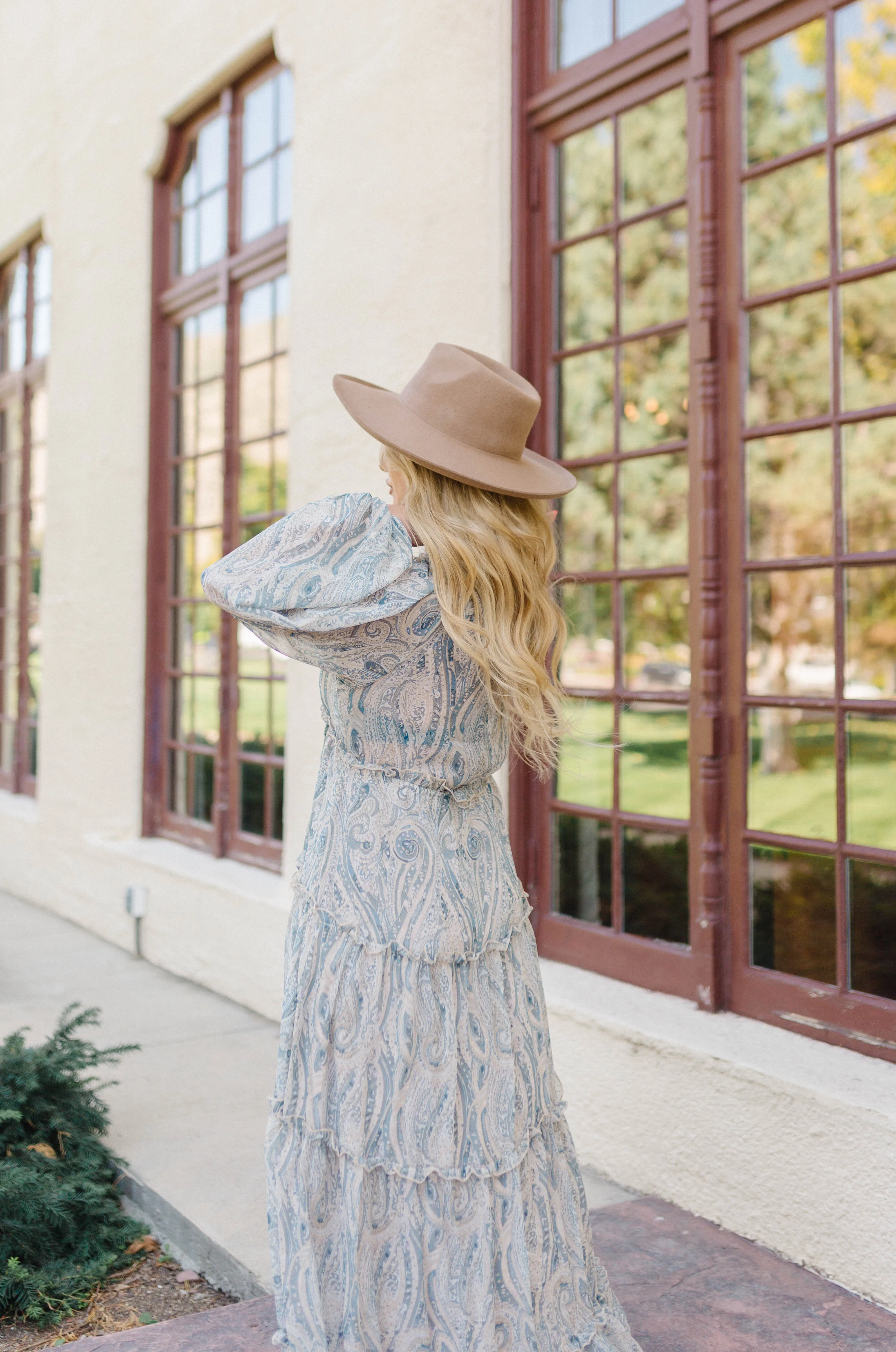 Bohemian Blues Dress - Creamy Blue