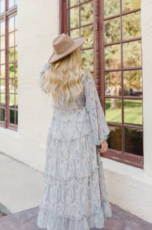 Bohemian Blues Dress - Creamy Blue