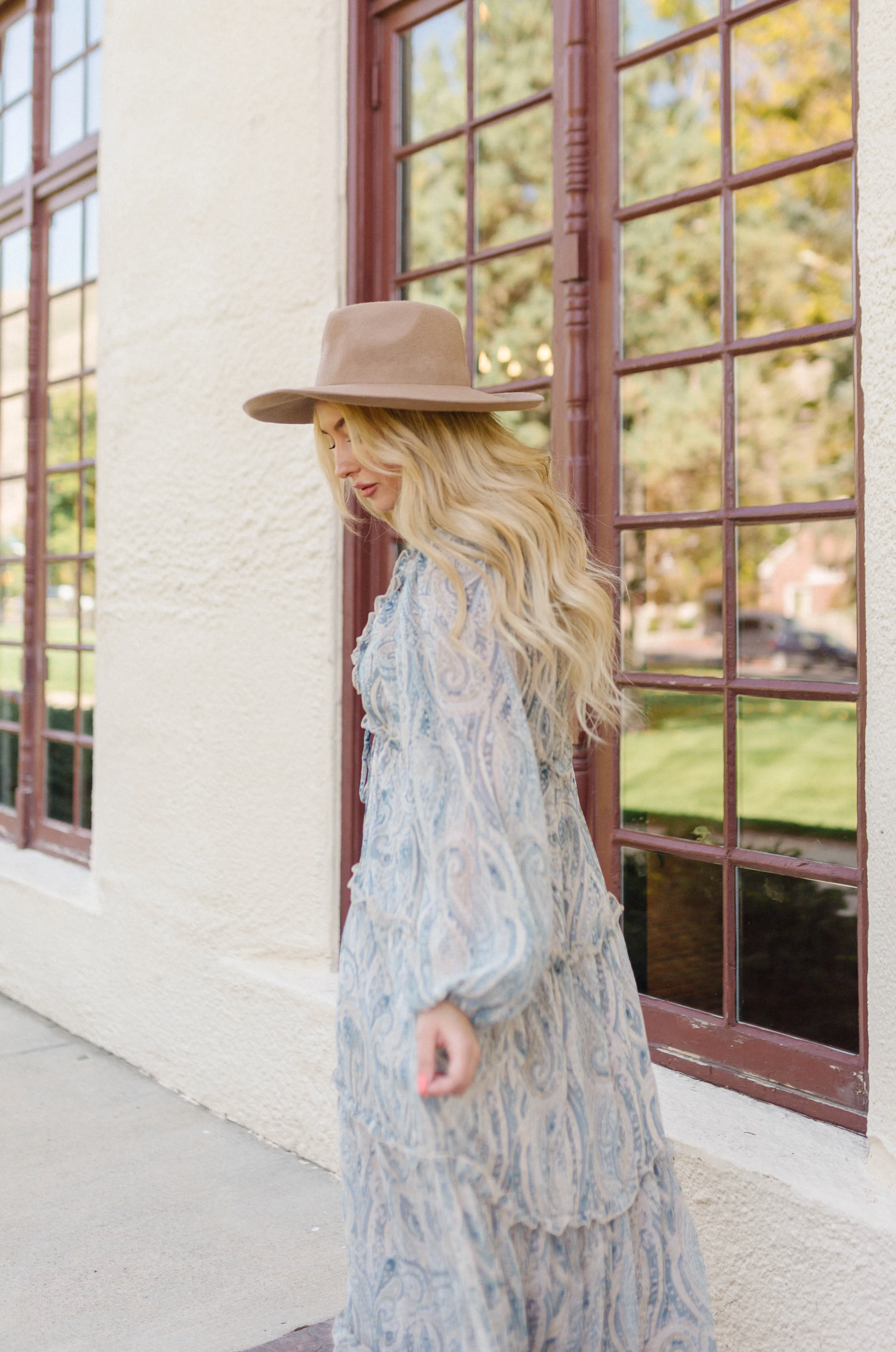 Bohemian Blues Dress - Creamy Blue