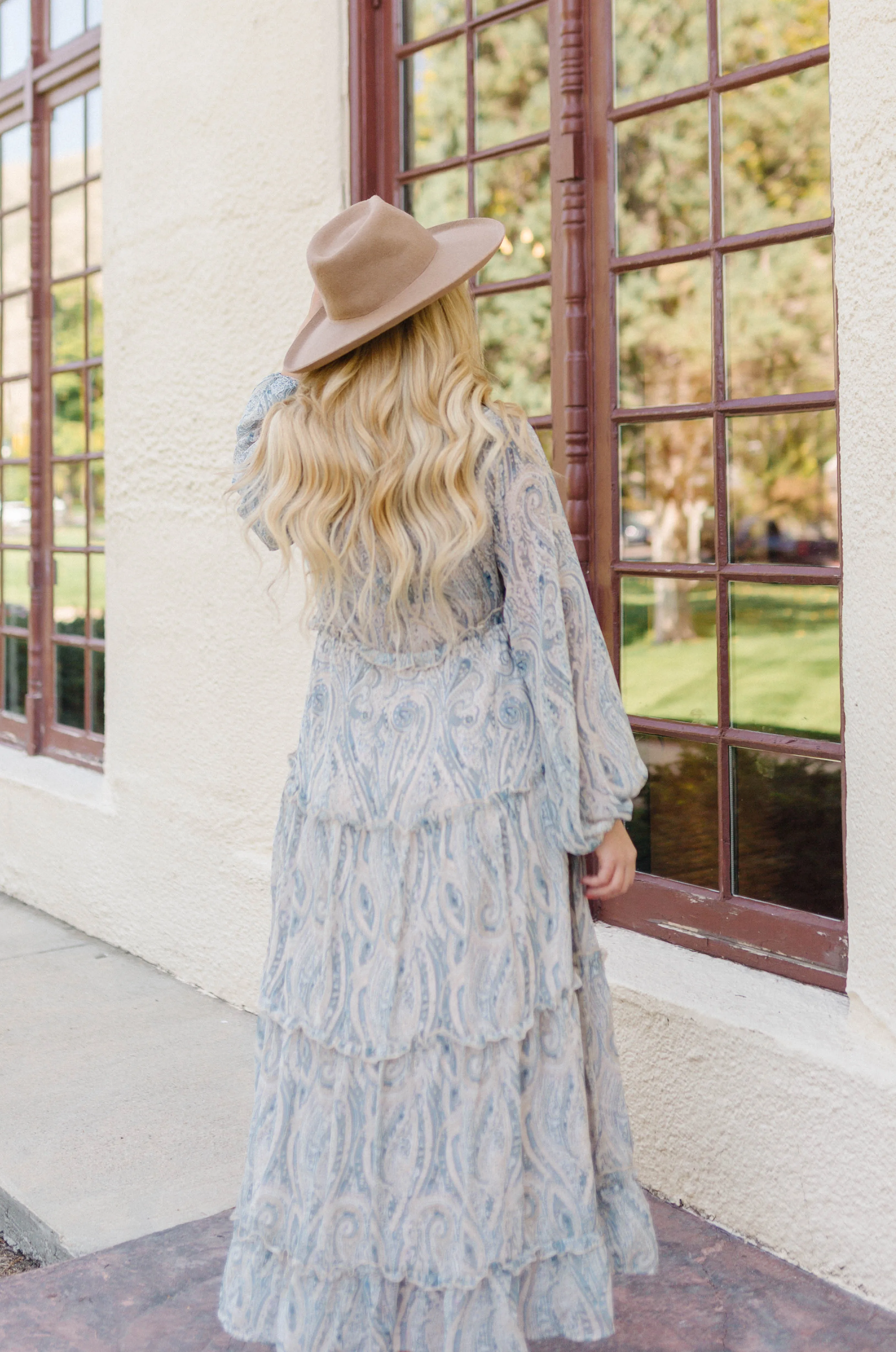 Bohemian Blues Dress - Creamy Blue
