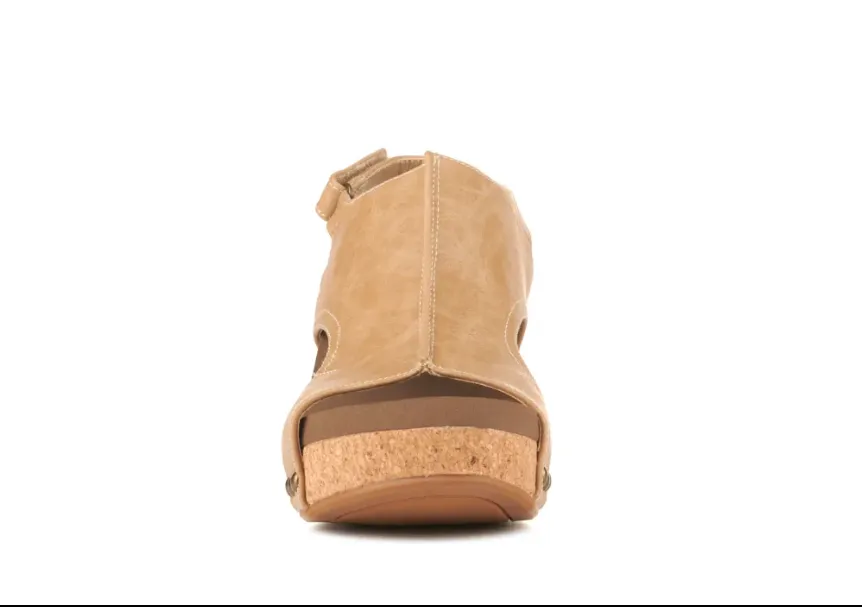 Carley Taupe Smooth Wedge* FINAL SALE
