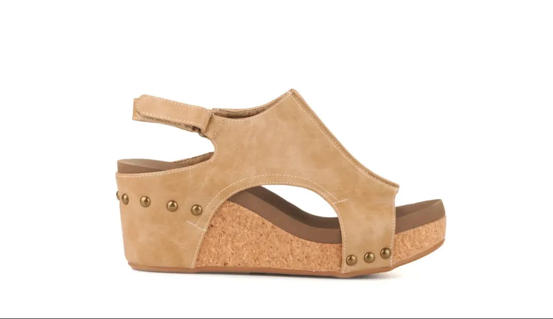 Carley Taupe Smooth Wedge* FINAL SALE