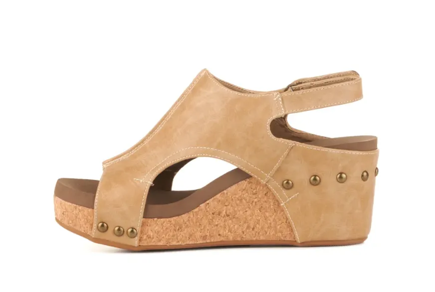 Carley Taupe Smooth Wedge* FINAL SALE