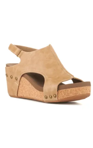 Carley Taupe Smooth Wedge* FINAL SALE