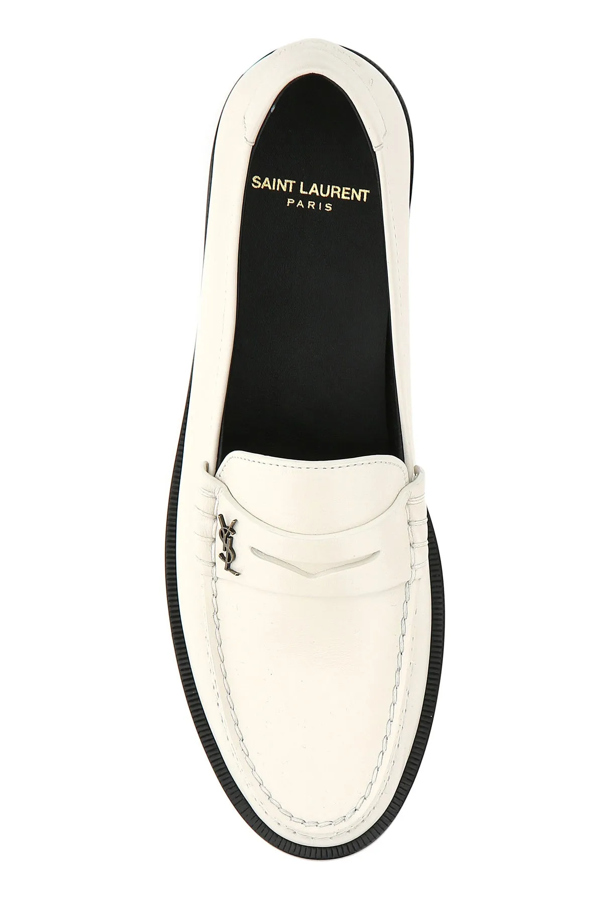 Chalk nappa leather Monogram loafers