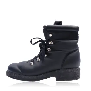 CHANEL 2018 2019 COCO NEIGE LAMBSKIN LEATHER ANKLE BOOT