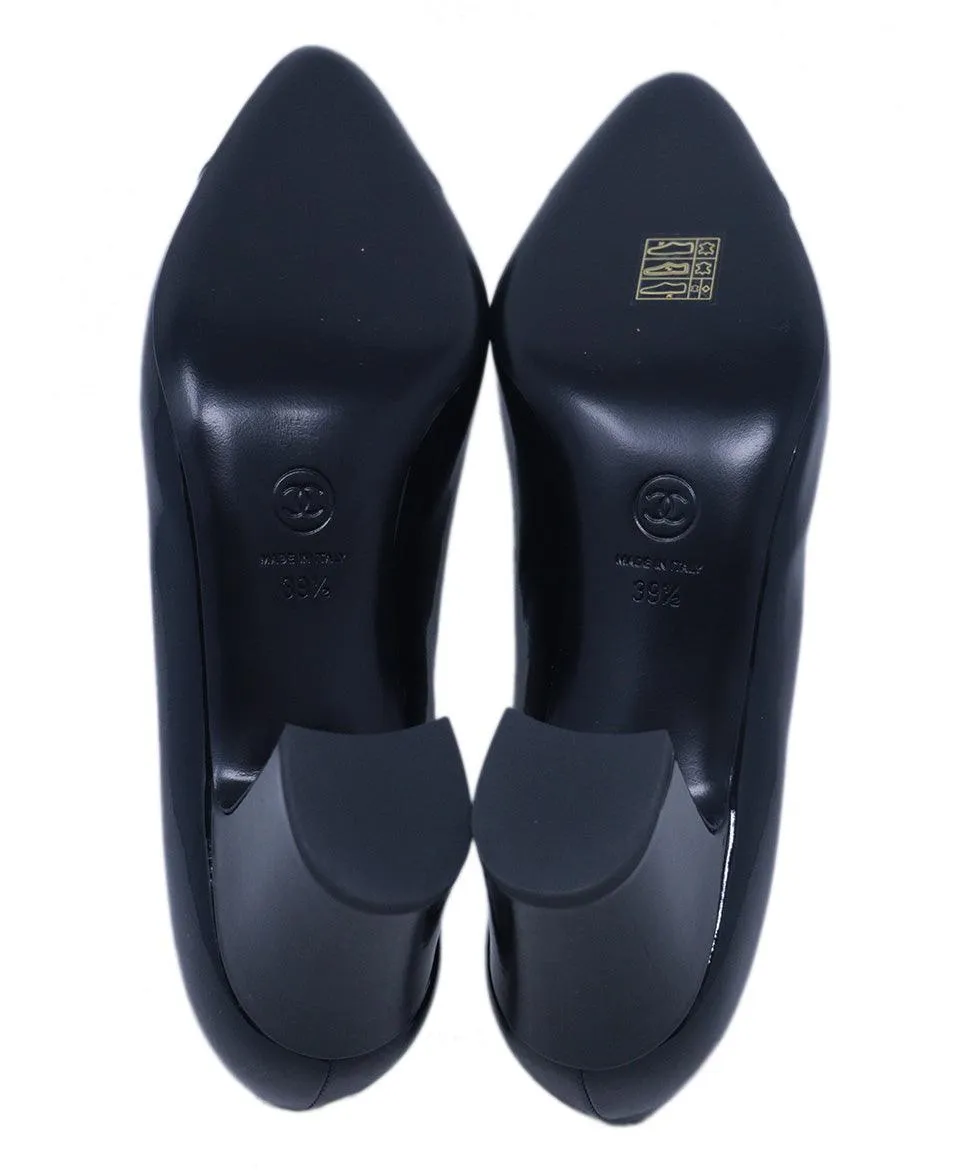Chanel Black Patent Leather Heels sz 9.5