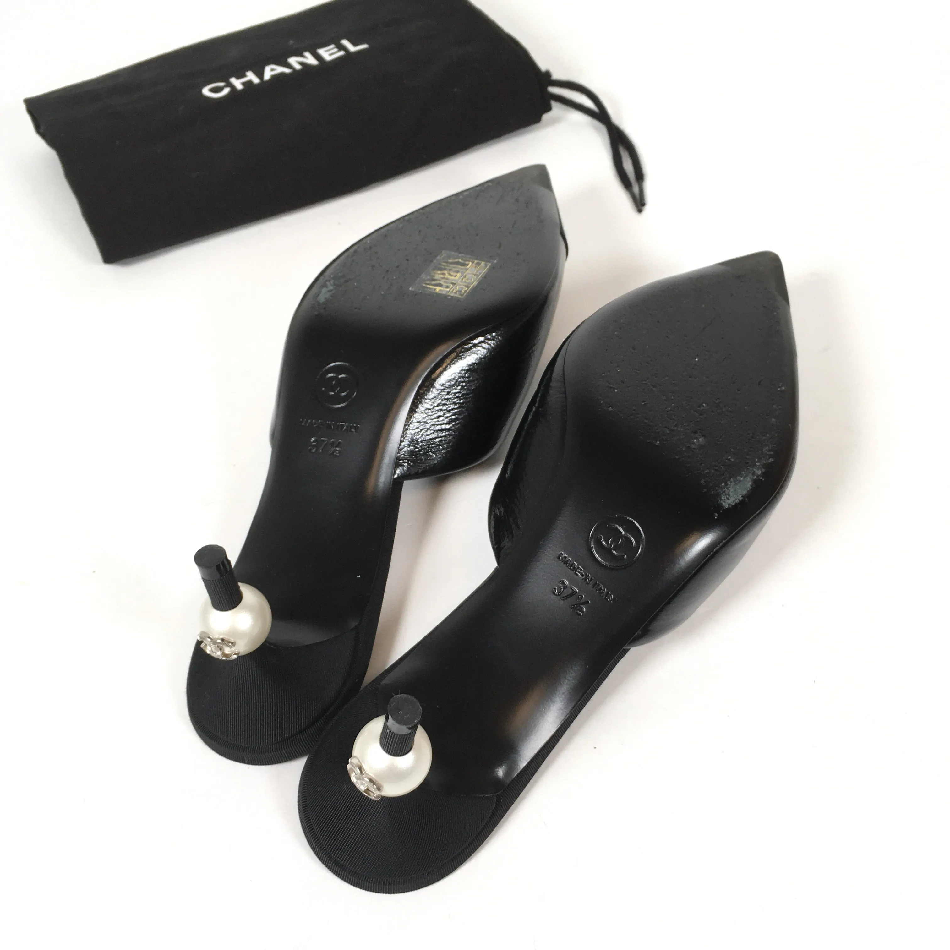 Chanel Pearl Kitten Heels