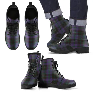 Clergy Green Tartan Leather Boots