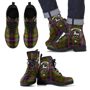 Cochrane Modern Tartan Clan Badge Leather Boots