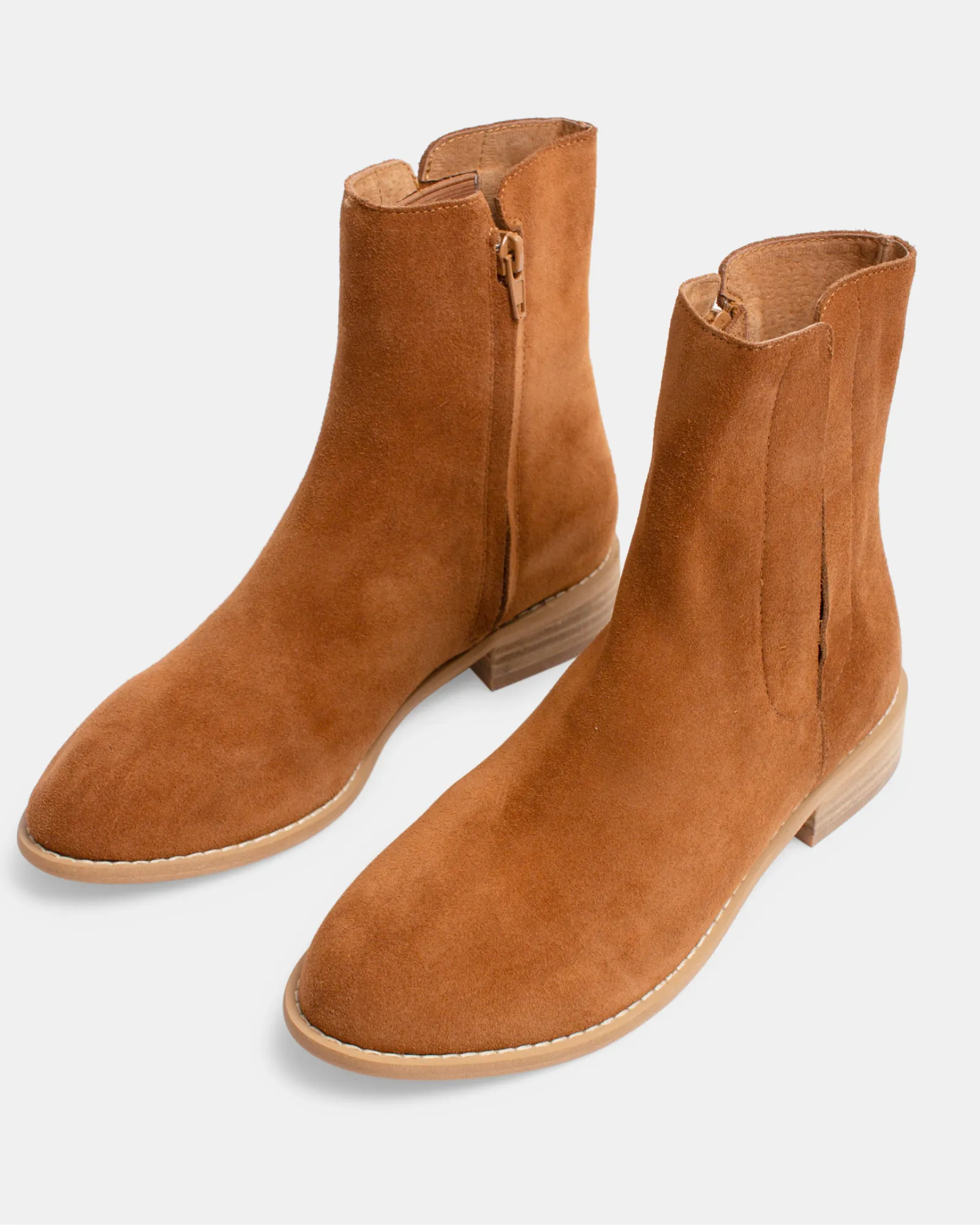 Denmark Leather Boot - Caramel Suede