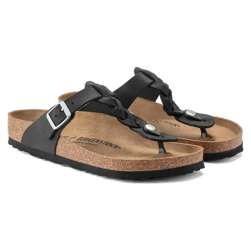 Gizeh Regular Braid Leather - Black