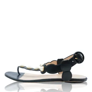 GUCCI 2016 WILLOW PEARL THONG SANDALS