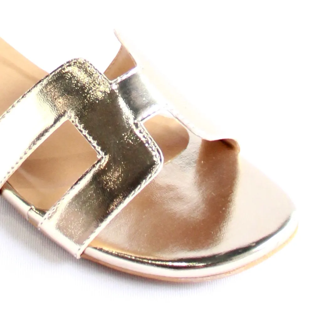 H Style Flats - Golden