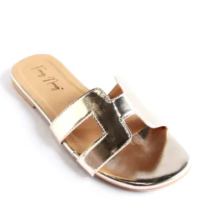H Style Flats - Golden