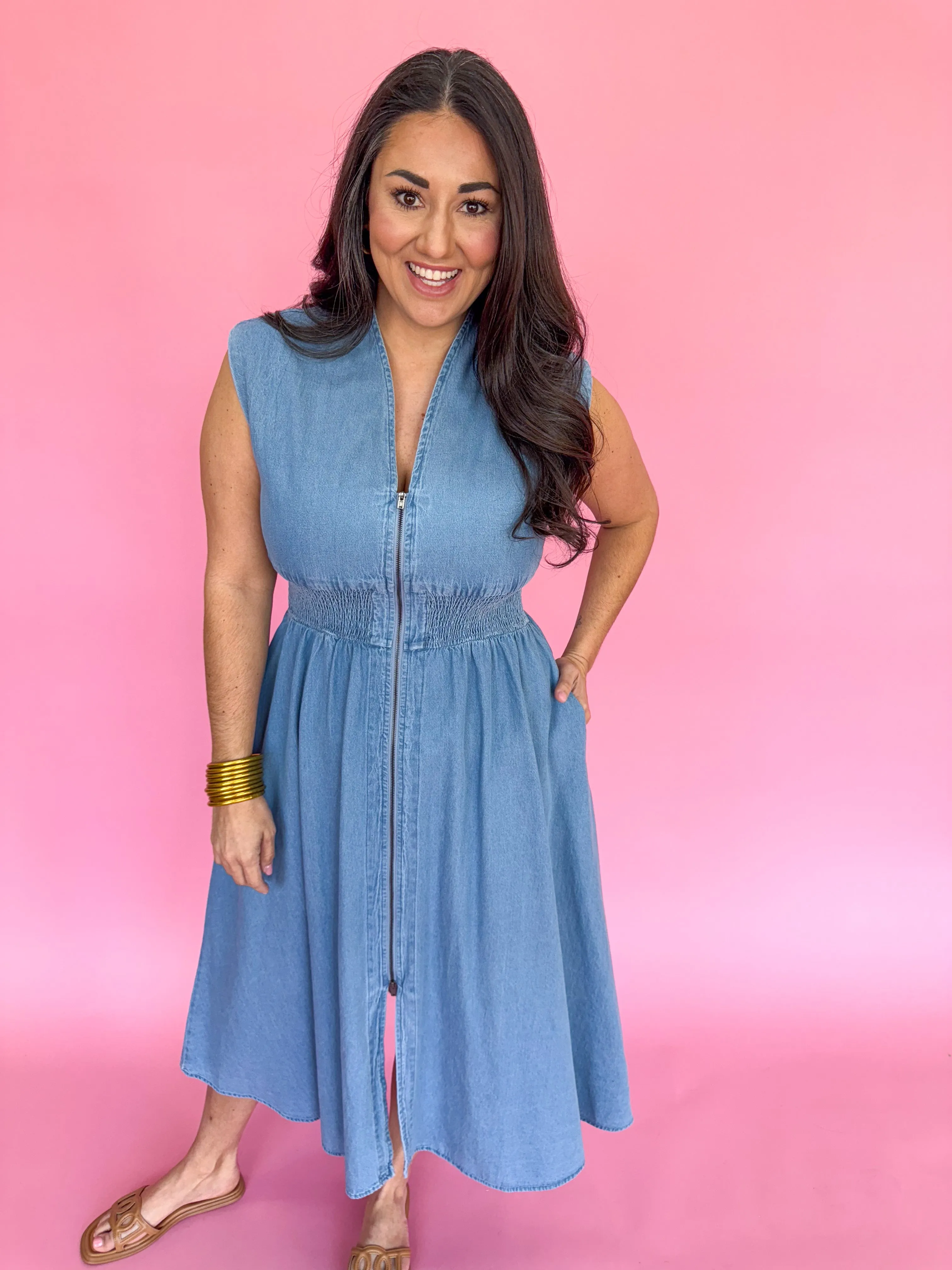 Hello Lovely Dress - Denim