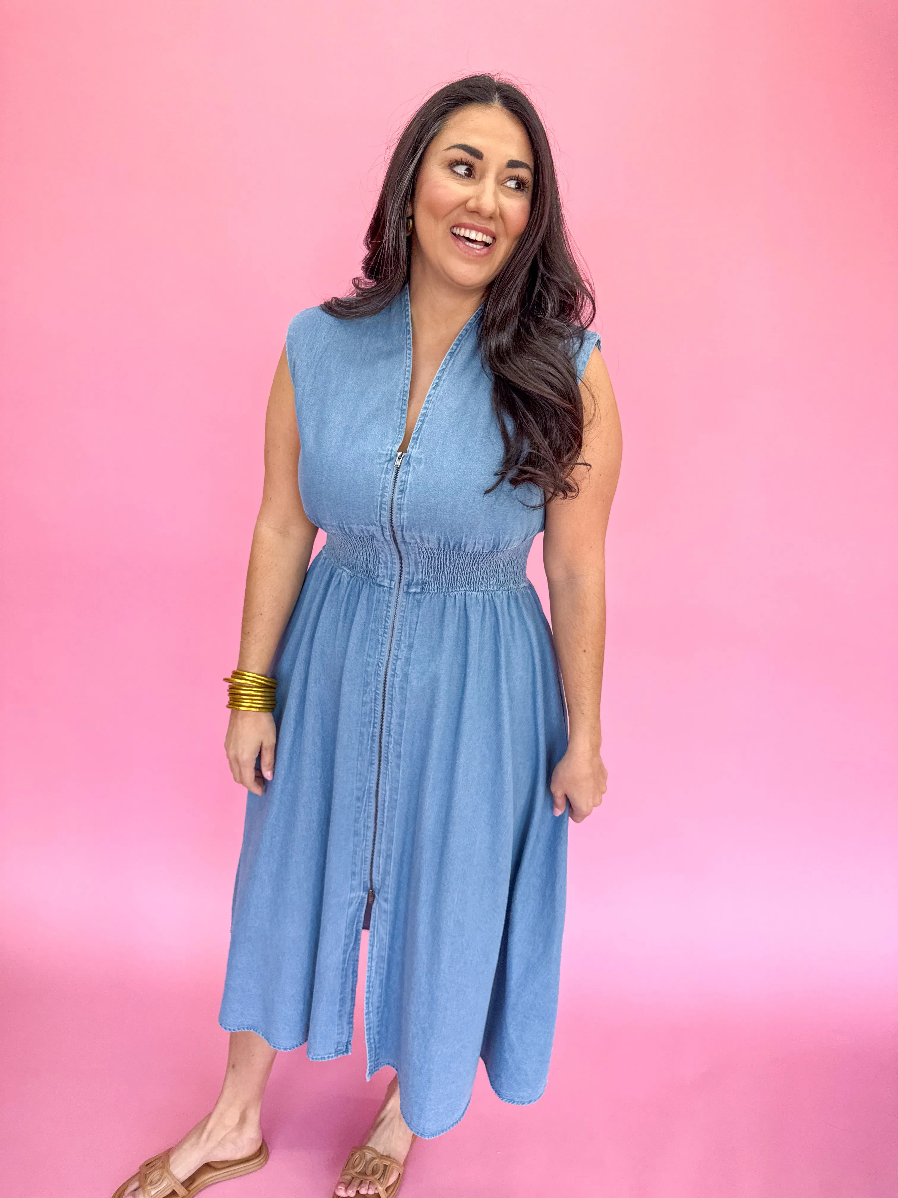 Hello Lovely Dress - Denim