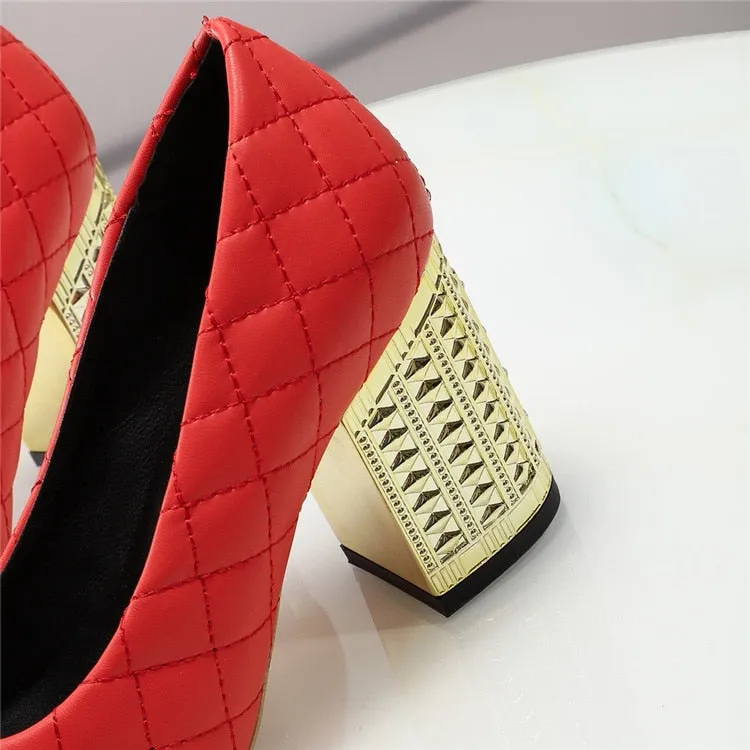 High-end 0 Genuine Leather Crystal Bling Luxury High Heels
