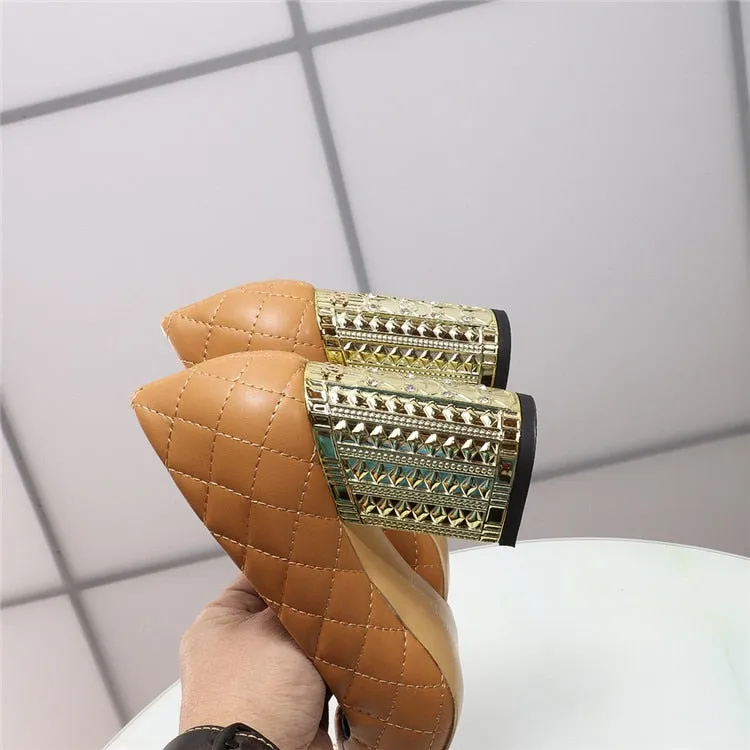 High-end 0 Genuine Leather Crystal Bling Luxury High Heels