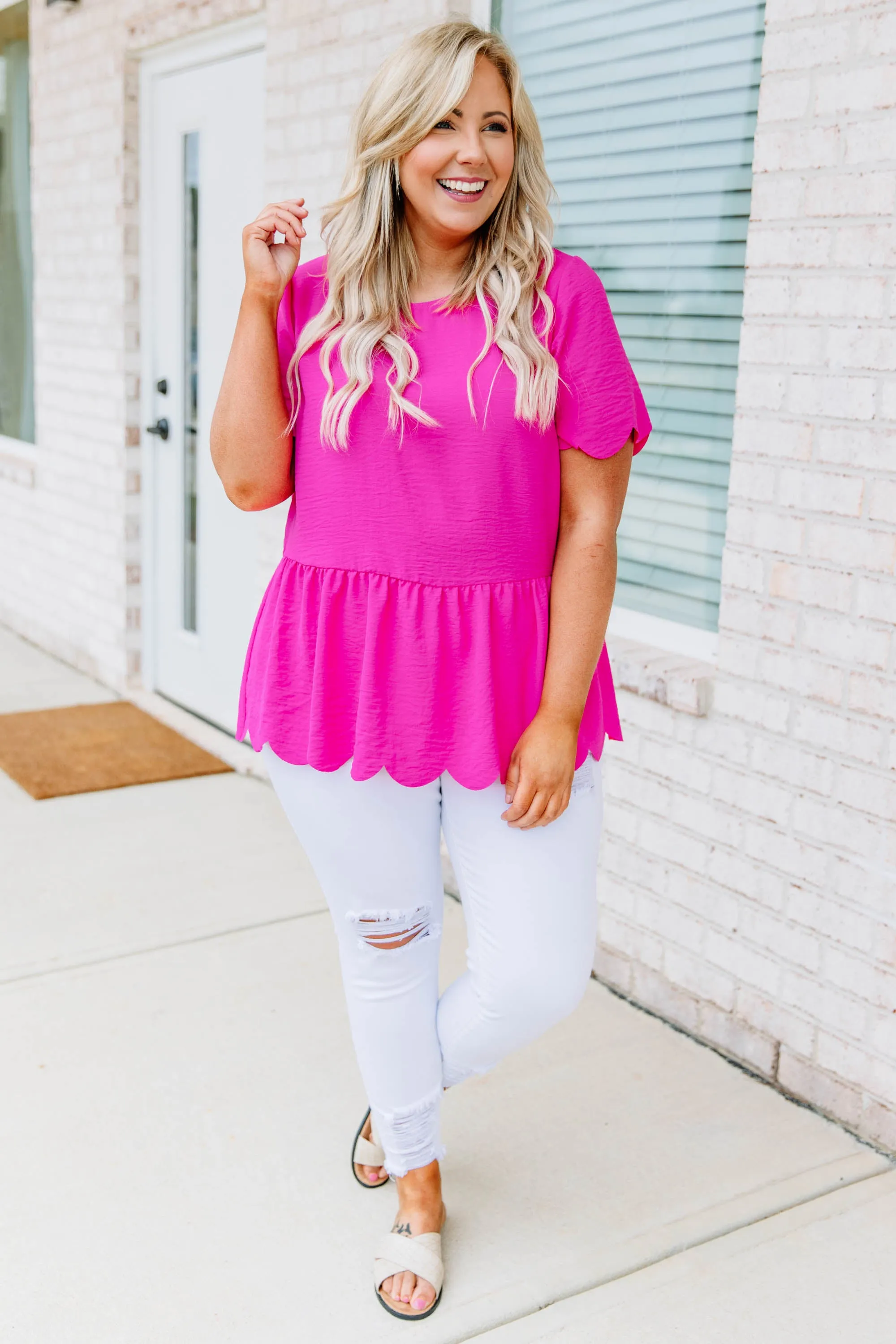 Just Promoted Top, Hot Pink