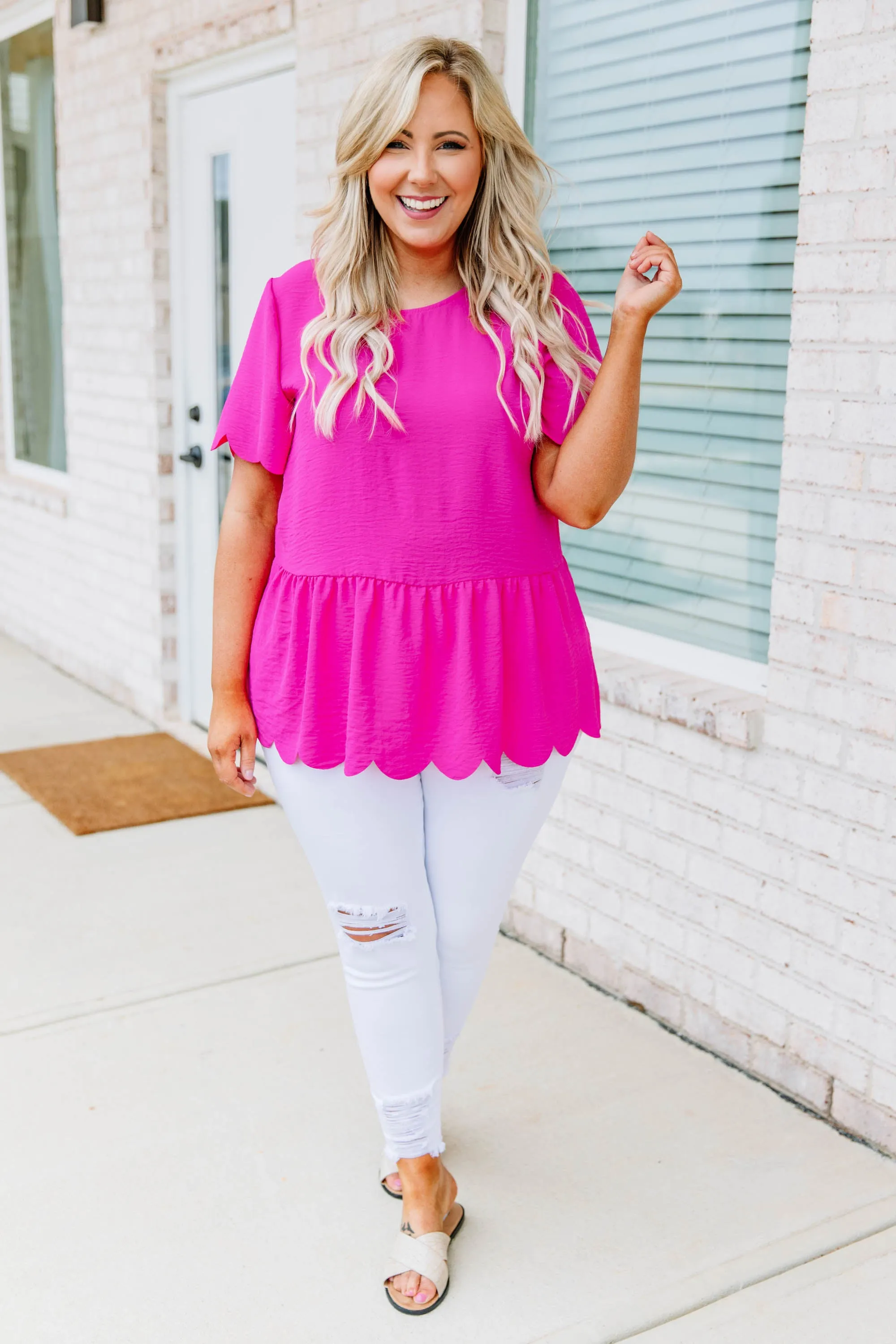 Just Promoted Top, Hot Pink