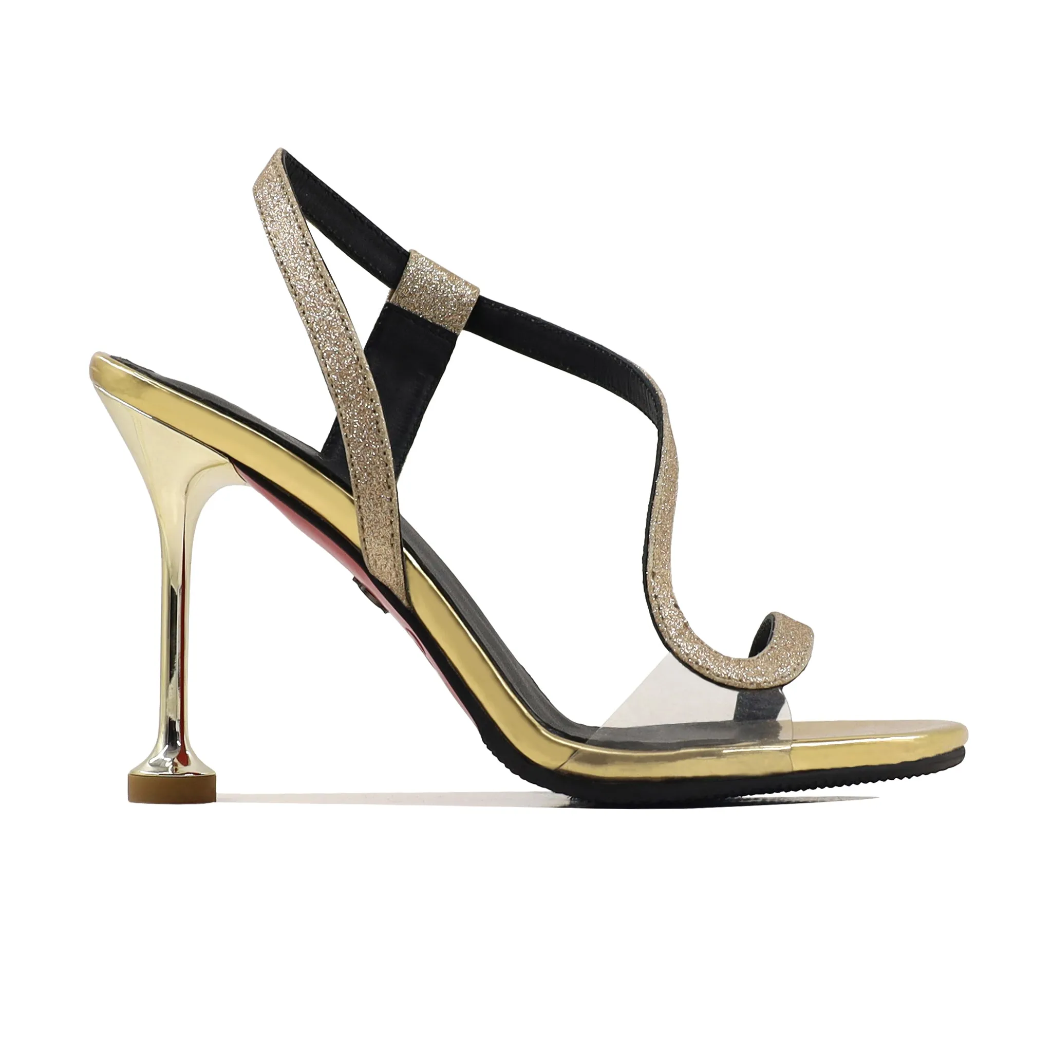 Kily - Women's Golden Strapped Heels