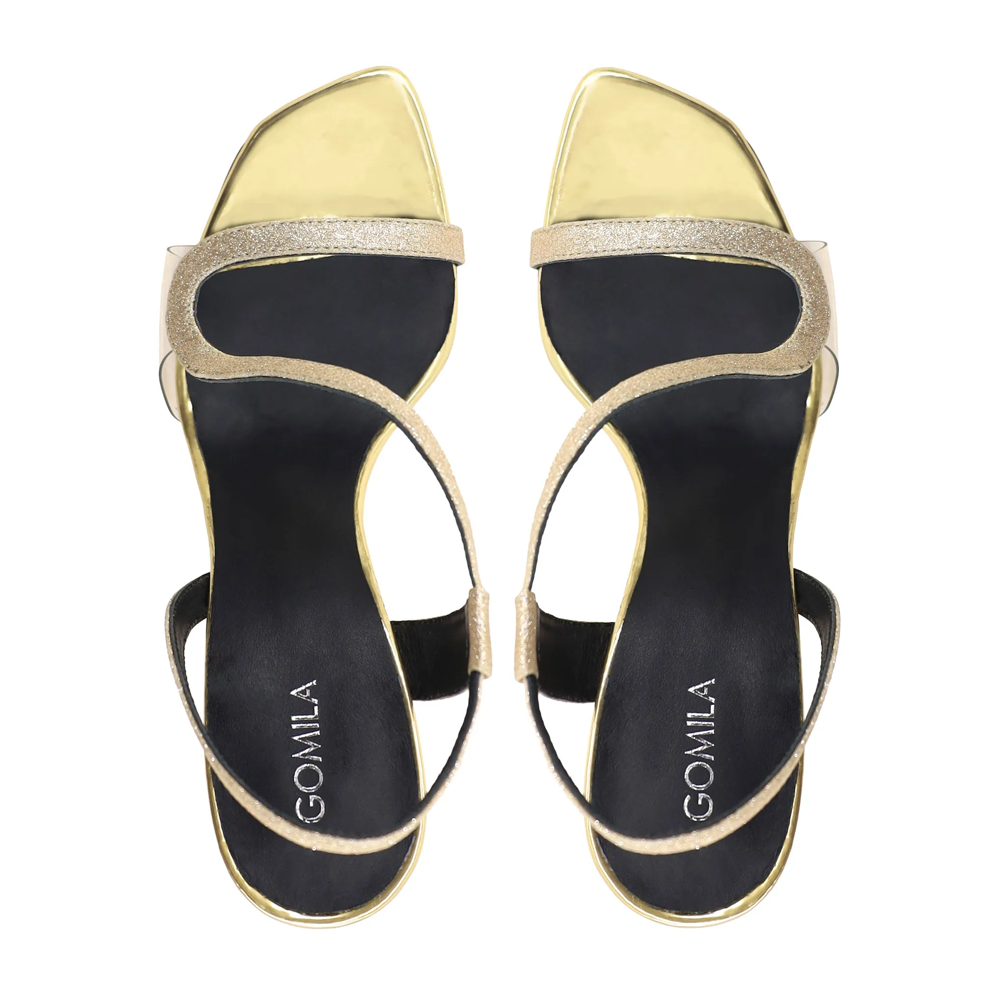 Kily - Women's Golden Strapped Heels