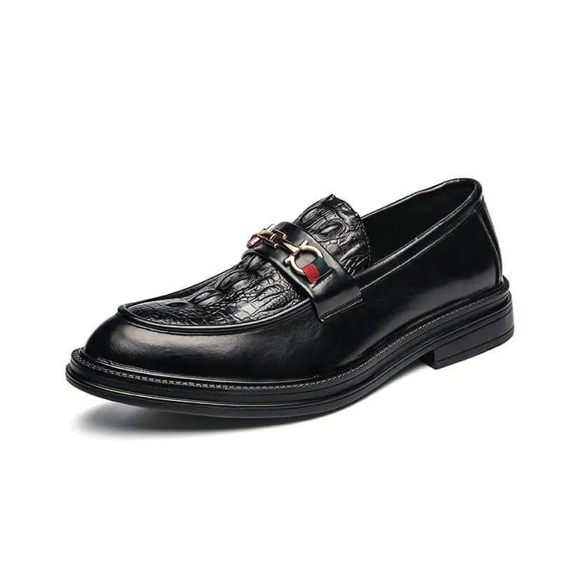 Men's Embossed Leather Loafers