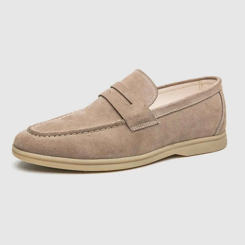 Men's Suede Slip-On Loafers - Smart Casual Shoes