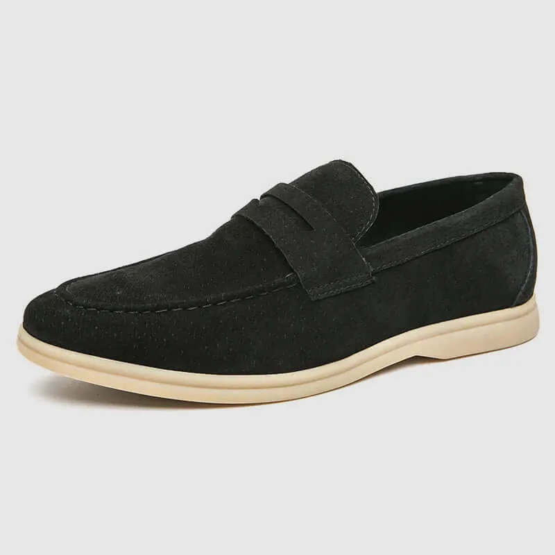 Men's Suede Slip-On Loafers - Smart Casual Shoes