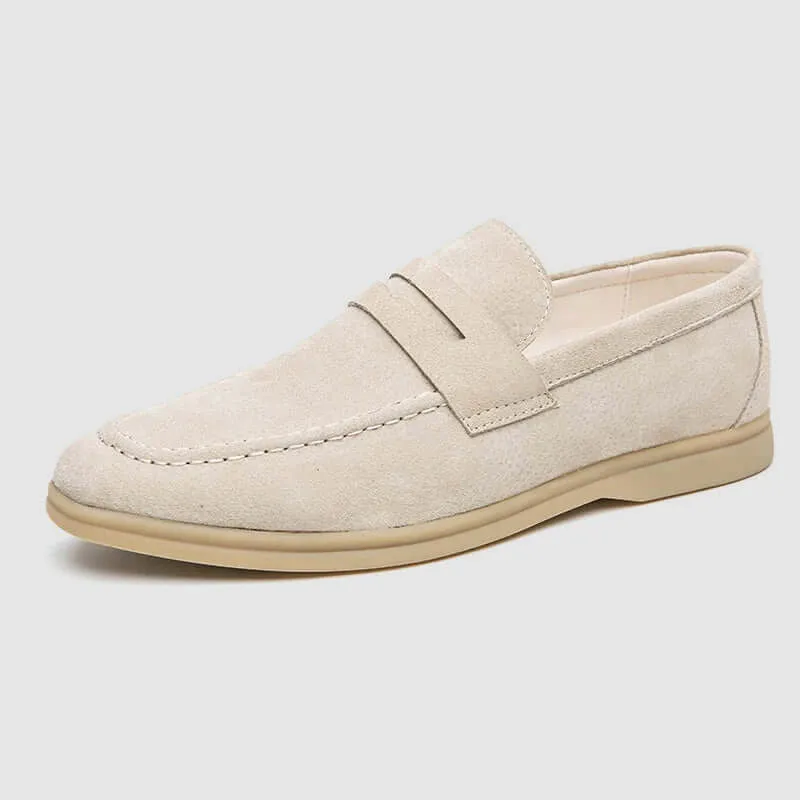 Men's Suede Slip-On Loafers - Smart Casual Shoes