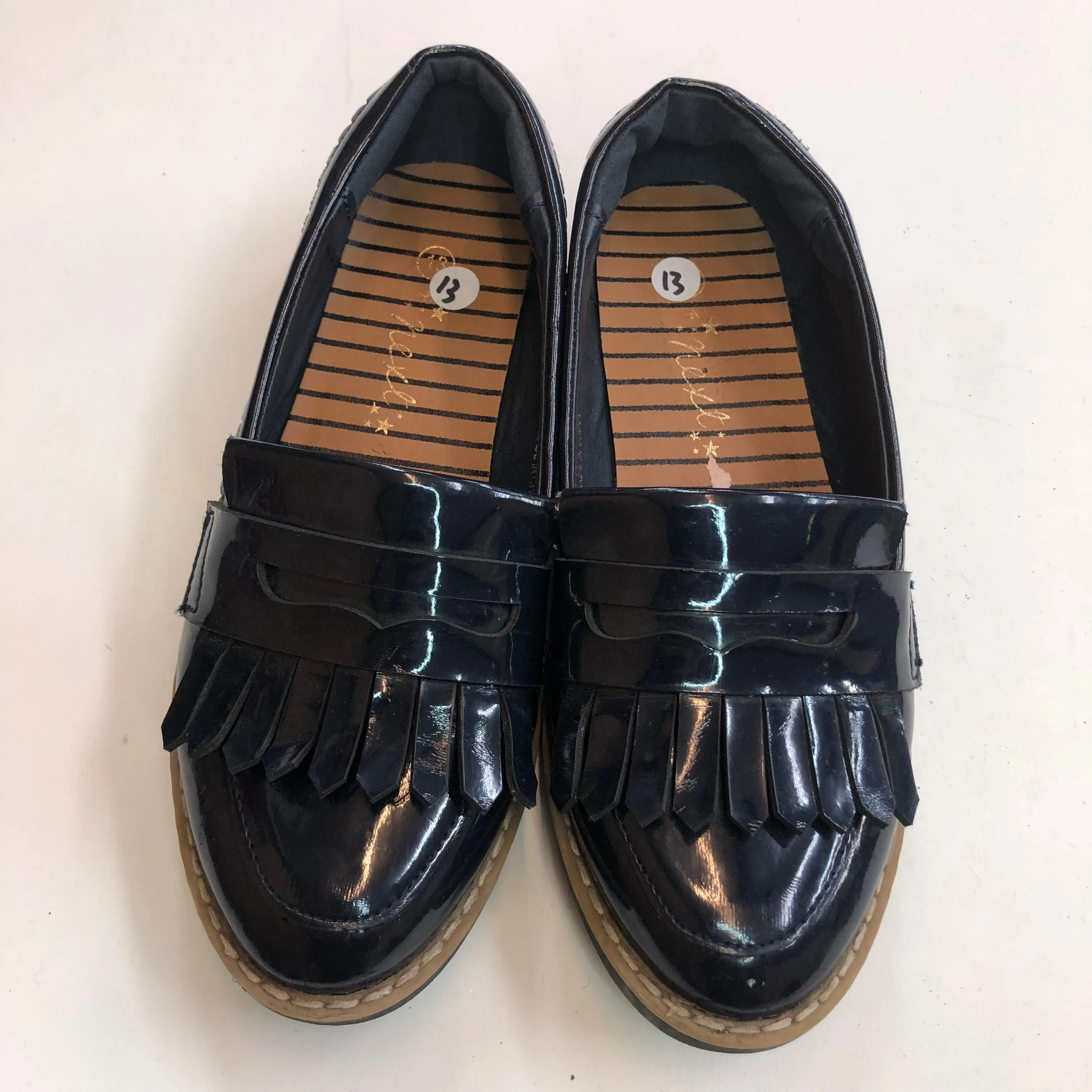 Next Navy Blue Tassel Loafers Shoe size 13 (jr)