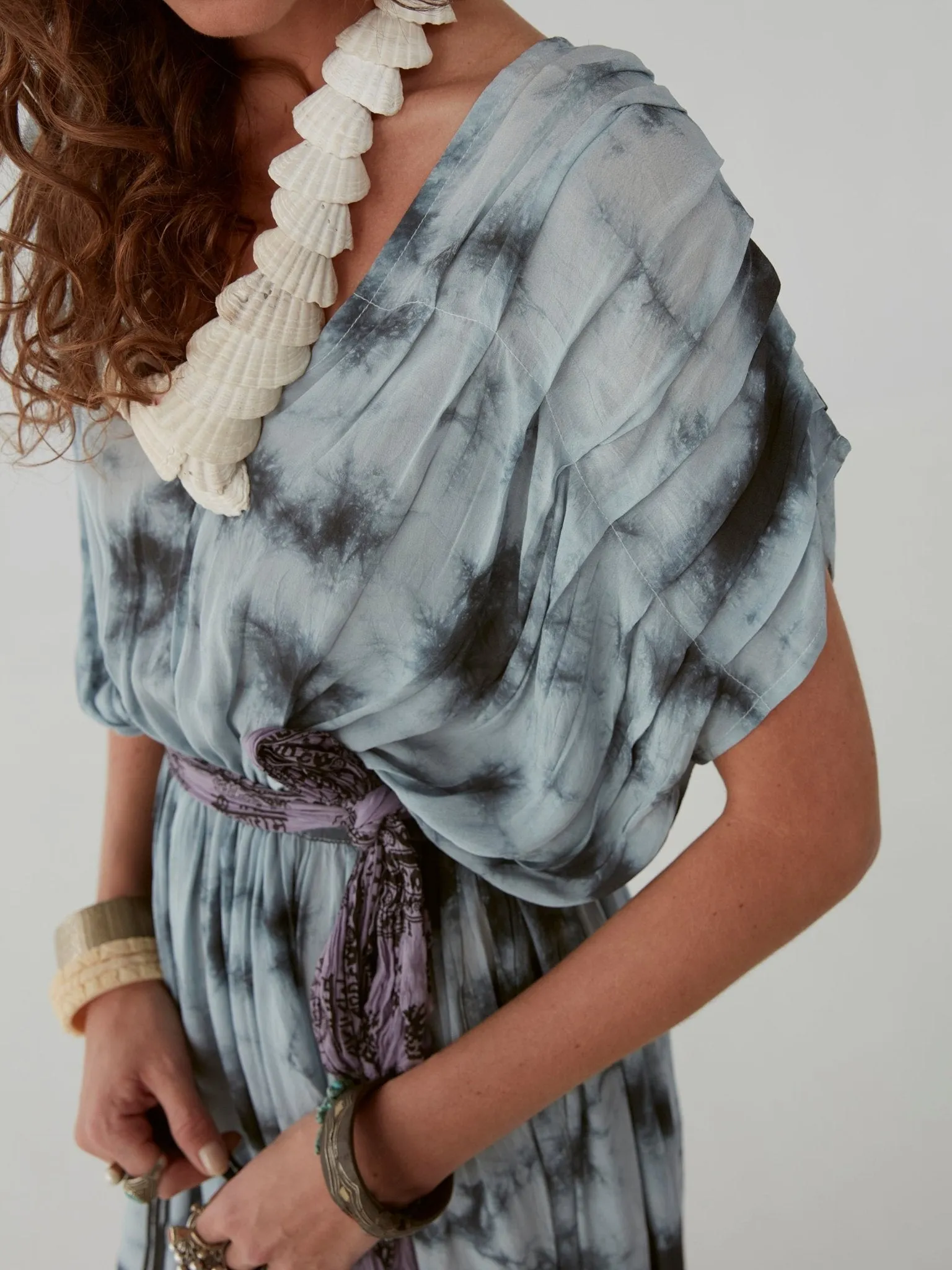 Nina Dress - Ajmer Dye Cloudy Blue
