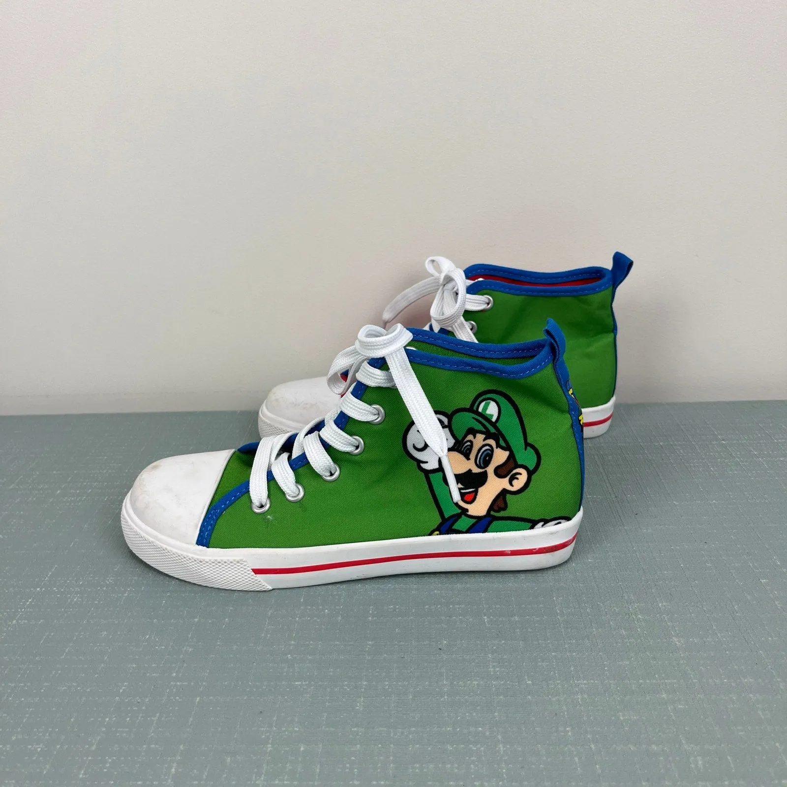 Nintendo Super Mario Bros High Top Luigi and Mario Sneakers 1