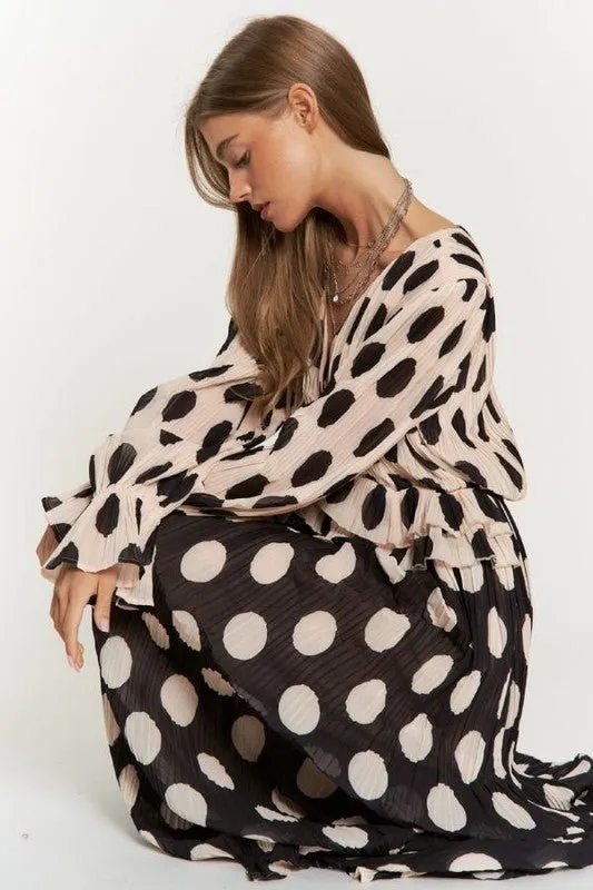 Polka Dot Maxi Dress