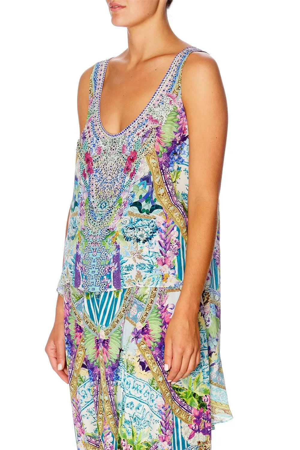 SCOOP NECK TOP WITH LONG BACK SALVADOR FIELDS FOREVER