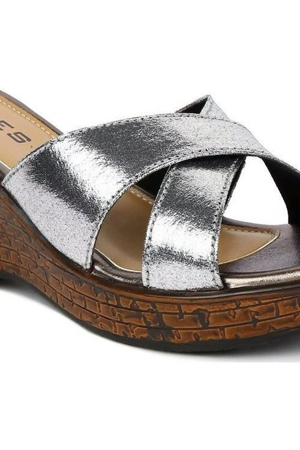 SOLES Metallic Wedges - Trendy & Durable Footwear