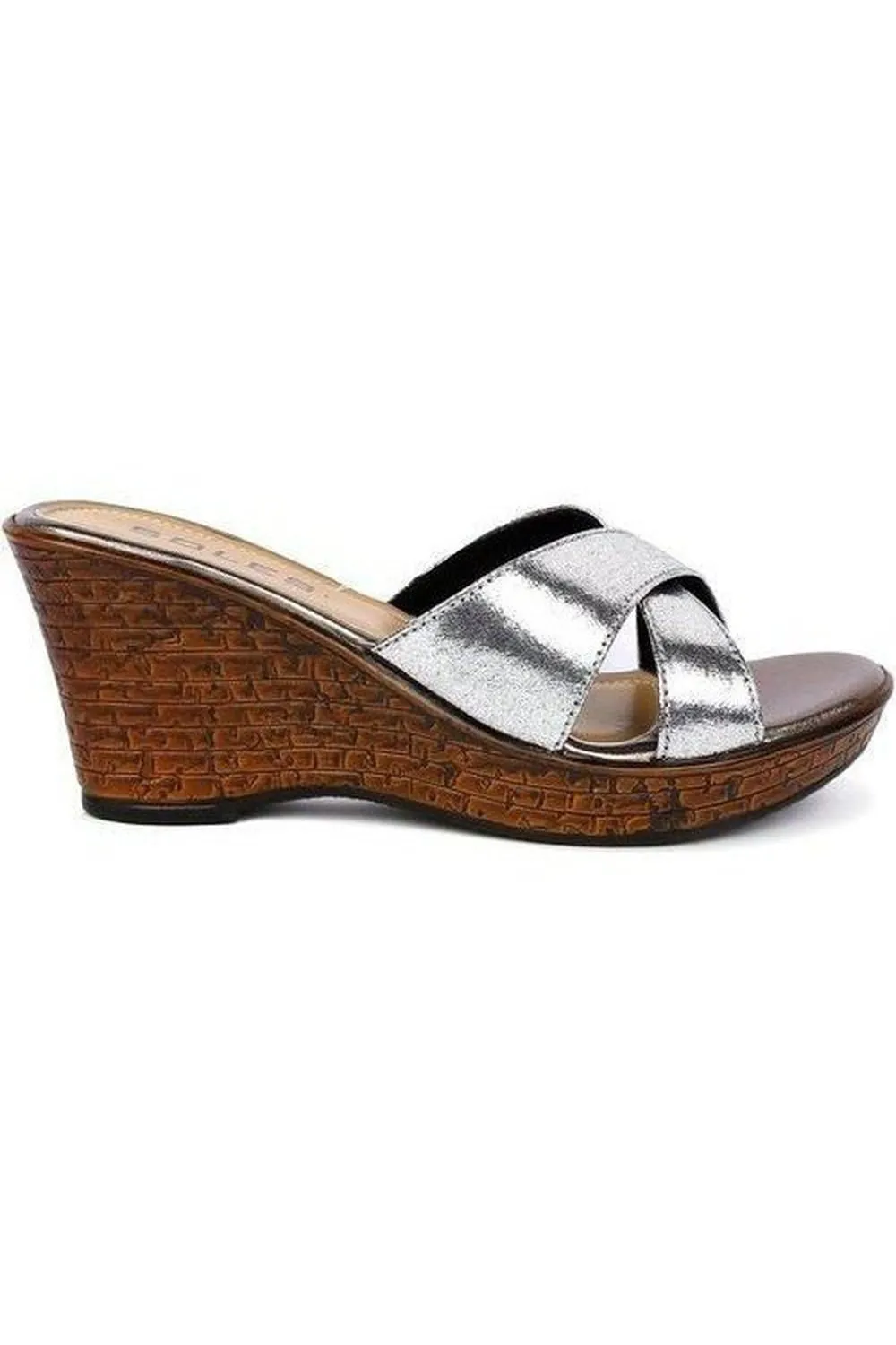 SOLES Metallic Wedges - Trendy & Durable Footwear