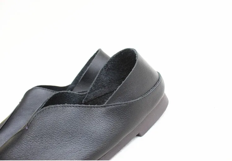 Spring Leather Soft Women's Hand-made Flats