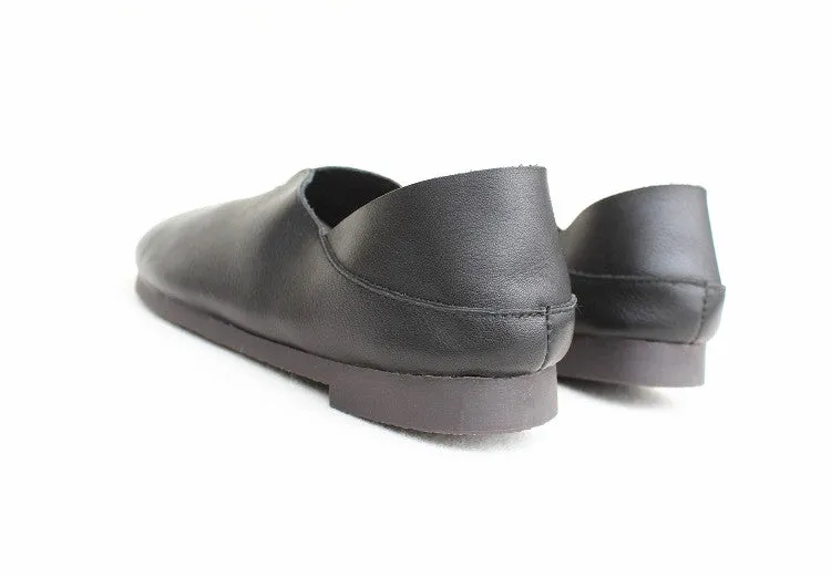 Spring Leather Soft Women's Hand-made Flats