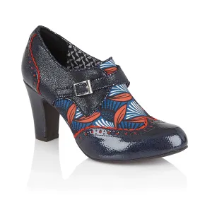 Tamsin Blue Orange Sturdy but Elegant Buckled Bootie by Ruby Shoo