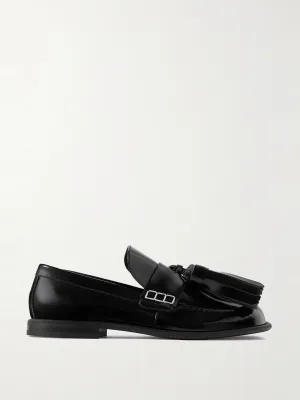 Tassel embellished patent-leather loafers