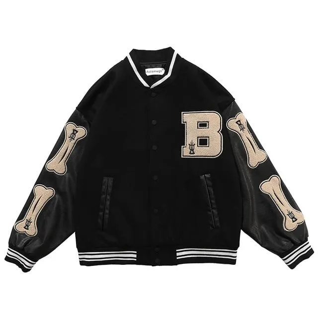 Teddy Baseball Jacket "Bone"