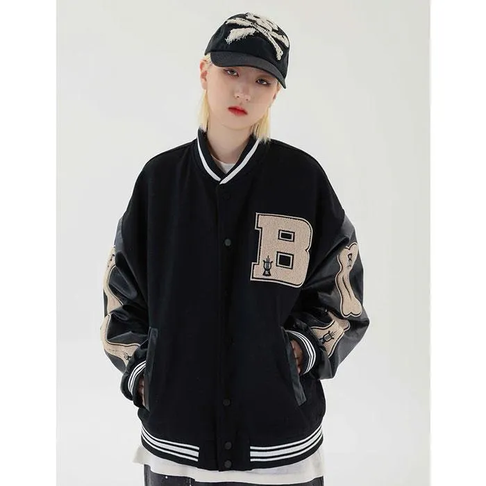 Teddy Baseball Jacket "Bone"